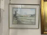 Spring in Norfolk, Swanton Abbott by Jason Partner, watercolour, sold Jan 2025