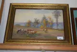 Grazing cattle by Charles MacDonald Manly, watercolour, sold Jan 2025