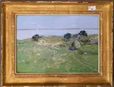 Coastal landscape by Stephen Parrish, oil on board, sold Dec 2024