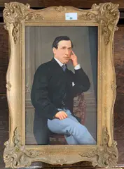 Portrait of a seated gentleman by Charles Spencelayh, oil on board, sold Dec 2024