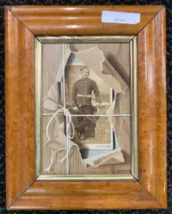 Trompe l'oeil by Edna Bizon, oil, sold Dec 2024