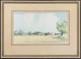 Summer Cornfields, Swanton Norfolk by Jason Partner, watercolour, sold Dec 2024