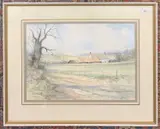 Spring in Norfolk, Swanton Abbott by Jason Partner, watercolour, offered Dec 2024