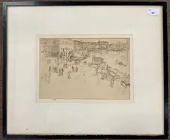 The Riva by James Abbott McNeill Whistler, etching, sold Dec 2024