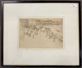 The Riva by James Abbott McNeill Whistler, etching, sold Dec 2024