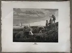 Morning by Aelbert Cuyp, engraving, sold Dec 2024