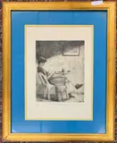 Missing Espresso Roma by Morgan Walker, etching, sold Dec 2024