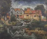 The Farm in Autumn by Josephine Haswell Miller, 1927, oil on canvas, sold Nov 2024