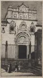 Doorway Santa Cruz, Toledo by William Strang, etching, sold Nov 2024