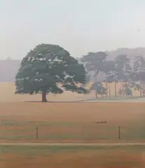 Landscape by Carl Laubin, 1983, oil on canvas, sold Nov 2024