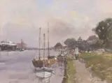 Untitled by Owen Waters, oil on board, sold Nov 2024