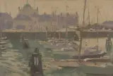 Lowestoft Royal Yacht Club by Stanley Miller, oil on board, offered Nov 2024