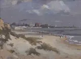 Gorleston Sands by Campbell Archibald Mellon, oil on board, sold Nov 2024