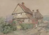 Peg Tiled Cottage by Alfred Richardson Barber Ards Nba, watercolour, sold Nov 2024
