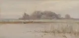 Rowing on the Broads by Charles Harmony Harrison, watercolour, sold Nov 2024