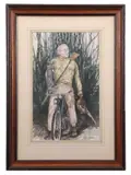 Game shooter by Peter Rowles-Chapman, watercolour, sold Nov 2024