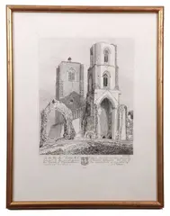 Wymondham Abbey by John Sell Cotman, engraving, sold Nov 2024