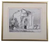 Bromholm Priory by John Sell Cotman, 1872, etching, sold Nov 2024