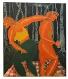 Worry is Undernourished Enthusiasm by Oriele Steiner, 2021, oil on canvas, offered Nov 2024
