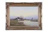 A view on the Broads by Sidney F.Clarke, oil on canvas, sold Nov 2024