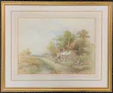 Countryside scene by Stephen James Bowers, watercolour, offered Nov 2024