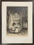The Chancel, Exeter by Albany E. Howarth, etching, offered Nov 2024