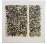 Blue,Yellow, Ash and Straw by Geoffrey Lefever, acrylic on paper, sold Oct 2024