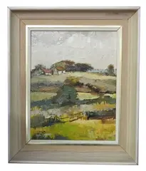 Landscape scene by Mark Randall, oil on board, sold Oct 2024