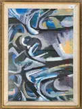 Abstract by Jonathan Kingdon, oil on board, sold Oct 2024