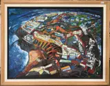 Port Issac by Martin Laurance, oil on board, sold Oct 2024