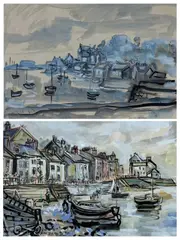 Aberdyfi by David Smith, 1968, watercolor, sold Oct 2025