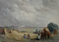 Harvester by Grainger Smith, watercolour, sold Oct 2025