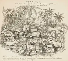 Awful Changes by Henry De la Beche, lithograph, sold Oct 2025