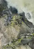Veiled Ramparts Glyders by Malcolm Edwards, watercolour, sold Aug 2025