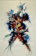 Untitled by Paul Mann, acrylic on paper, offered Aug 2025