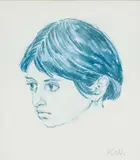 Facsimile print - portrait of Norma Lopez by Kyffin Williams, print, offered Aug 2025