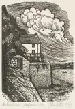 The Boathouse, Laugharne by John Petts limited edition, 1989, etching, sold Jul 2025