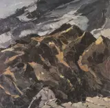 Print - farmer below Yr Wyddfa by Kyffin Williams Ra limited edition, print, sold Jul 2025