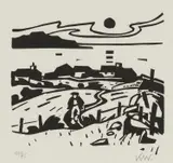 Rhoscryman by Kyffin Williams Ra limited edition, linocut, sold Jul 2025