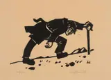 Fully by Kyffin Williams Ra limited edition, linocut, sold Jul 2025