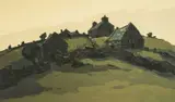Hendre Waelod by Kyffin Williams Ra limited edition, lithograph, sold Jul 2025