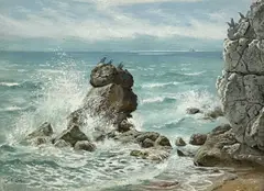 Untitled by George Edward Lodge, oil, sold Jul 2025