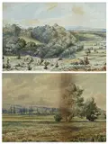 Near Taunton by E. C. Dare, watercolor, sold Jul 2025