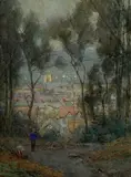 Bay of Colwyn from Bryn Euryn by Willie Stephenson, watercolour, sold Jul 2025
