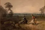 The Meeting Place by Paul H. Ellis, watercolour, offered Jul 2025