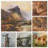 including a pair of late Victorian woodland watercolours, 53 x 42cms; by Assortment Of Framed Pictures, watercolour, sold Jul 2025
