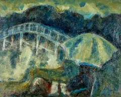Footbridge, Cookham by Will Roberts, oil on canvas, sold Jul 2025