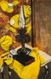 Book by Gwilym Prichard, oil on canvas, offered Jul 2025