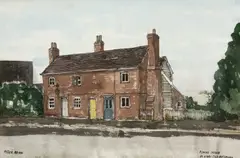 Pennine Cottage on a Very Cold Afternoon by Peter Brook, ink & watercolour, sold Jul 2025