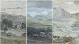 Snowdon Range from near Bangor by David Cox Jr., 1880, watercolour, sold Jul 2025